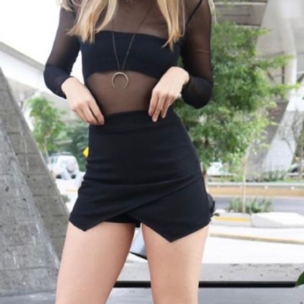 Black skort.